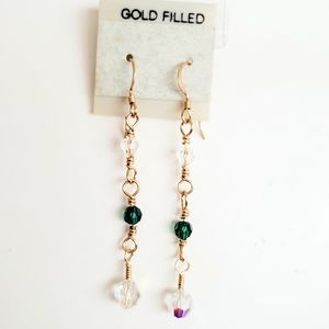 Handmade Swarovski 14KGF earrings